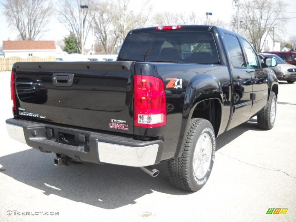 2010 Sierra 1500 SLT Crew Cab 4x4 - Onyx Black / Ebony photo #7