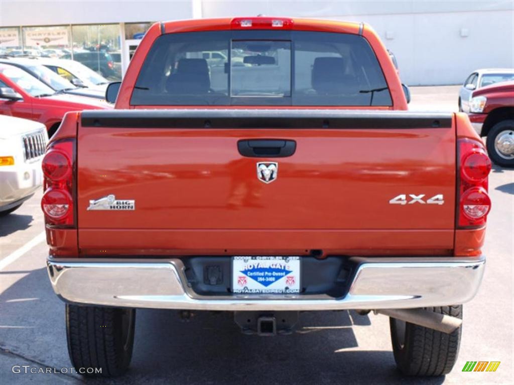 2008 Ram 1500 Big Horn Edition Quad Cab 4x4 - Sunburst Orange Pearl / Medium Slate Gray photo #6