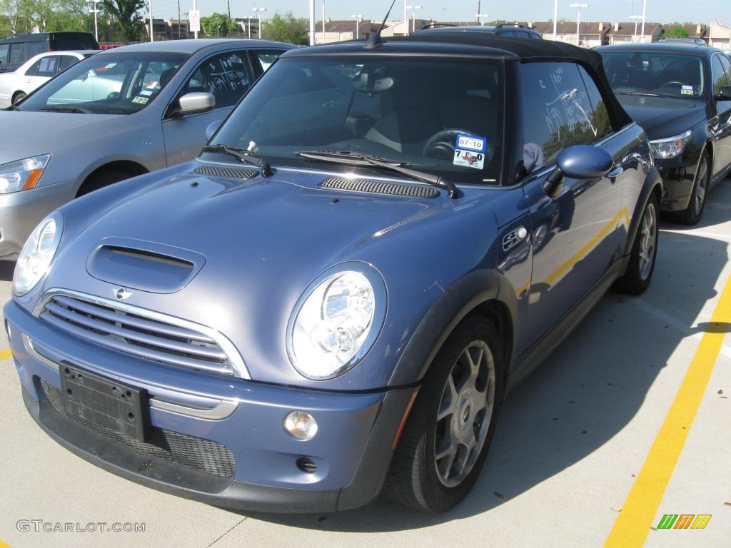 2006 Cooper S Convertible - Cool Blue Metallic / Space Gray/Panther Black photo #1