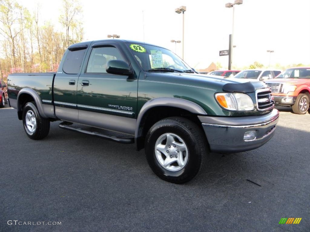 2002 Tundra Limited Access Cab 4x4 - Imperial Jade Green Mica / Light Charcoal photo #1