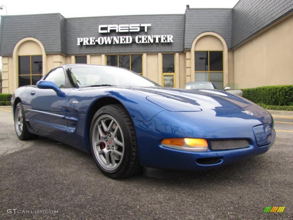 2003 Corvette Z06 - Electron Blue Metallic / Black photo #1