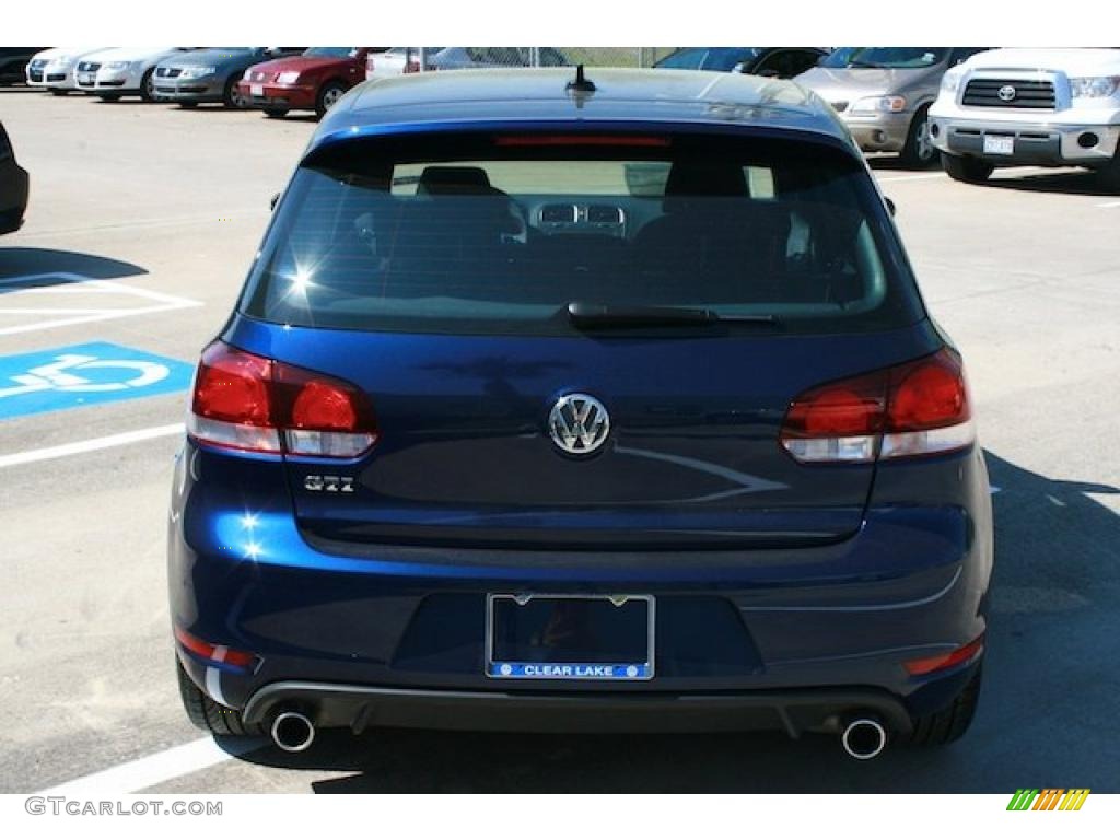 2010 GTI 4 Door - Shadow Blue Metallic / Interlagos Plaid Cloth photo #13