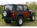 2008 Red Rock Crystal Pearl Jeep Wrangler X 4x4  photo #15