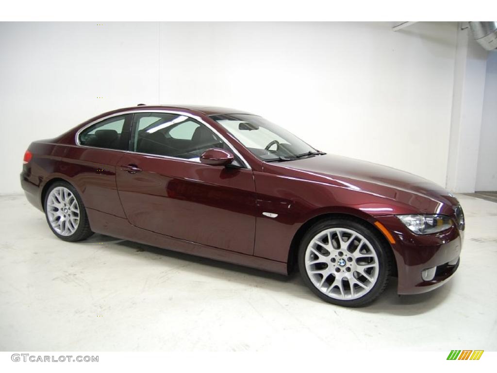 2008 3 Series 328i Coupe - Barbera Red Metallic / Black photo #2