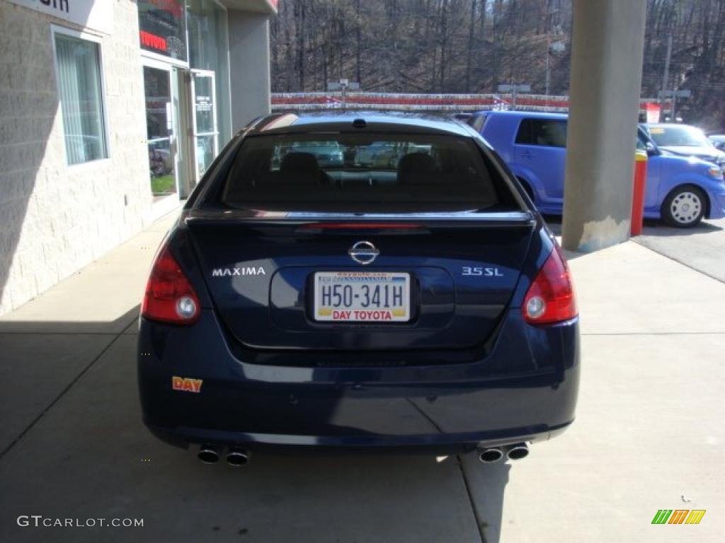 2008 Maxima 3.5 SL - Majestic Blue Metallic / Cafe Latte photo #3