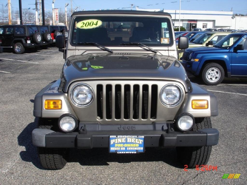 2004 Wrangler Sport 4x4 - Light Khaki Metallic / Dark Slate Gray photo #2
