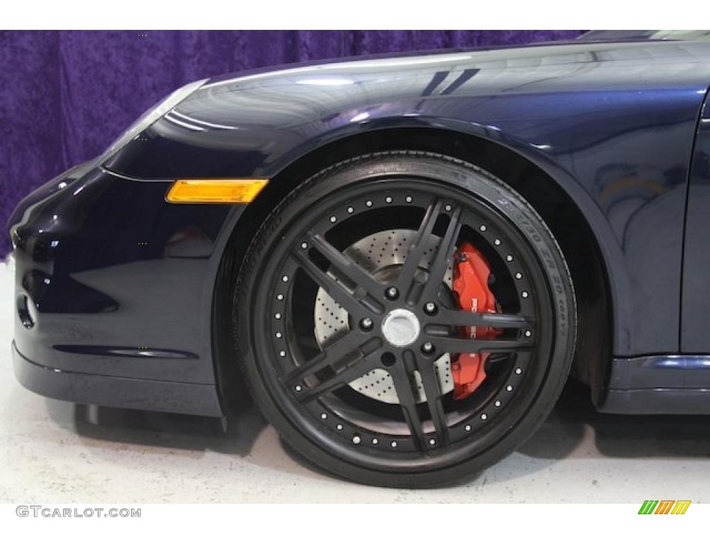 2008 911 Turbo Coupe - Midnight Blue Metallic / Stone Grey photo #5