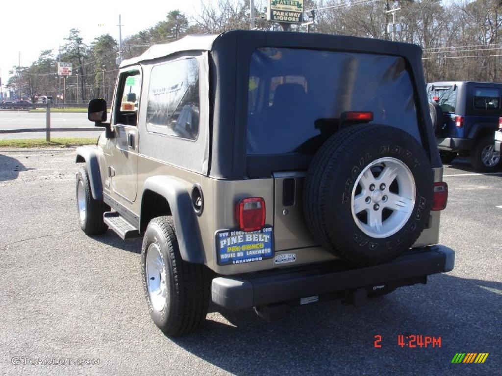 2004 Wrangler Sport 4x4 - Light Khaki Metallic / Dark Slate Gray photo #6