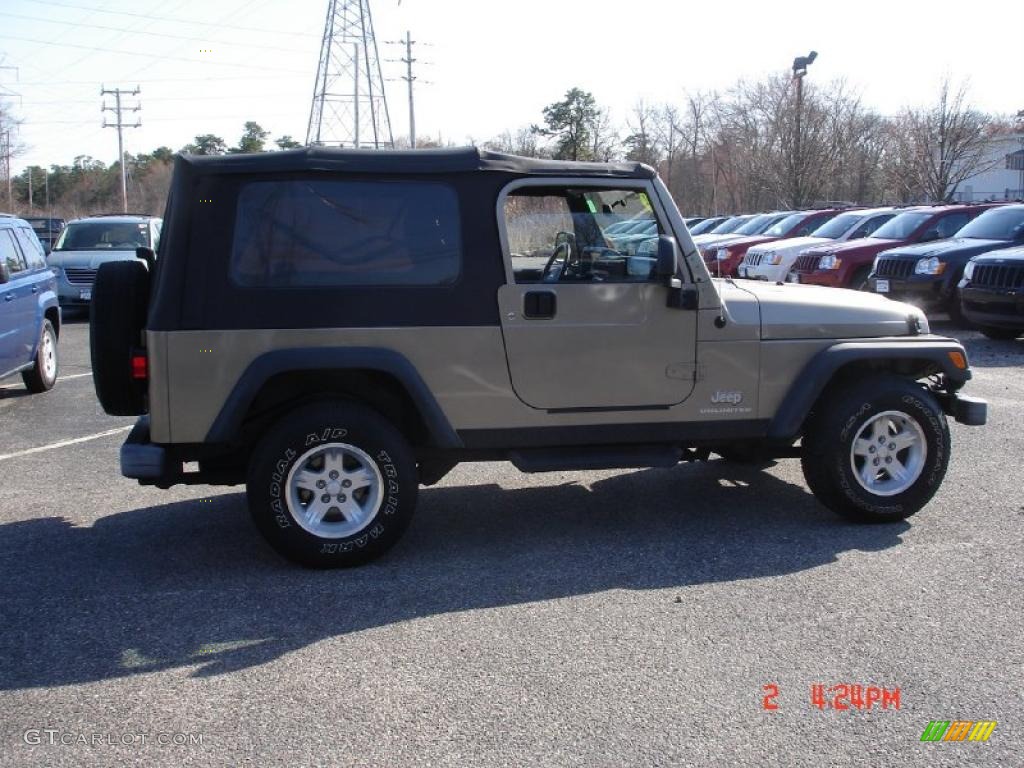 2004 Wrangler Sport 4x4 - Light Khaki Metallic / Dark Slate Gray photo #7