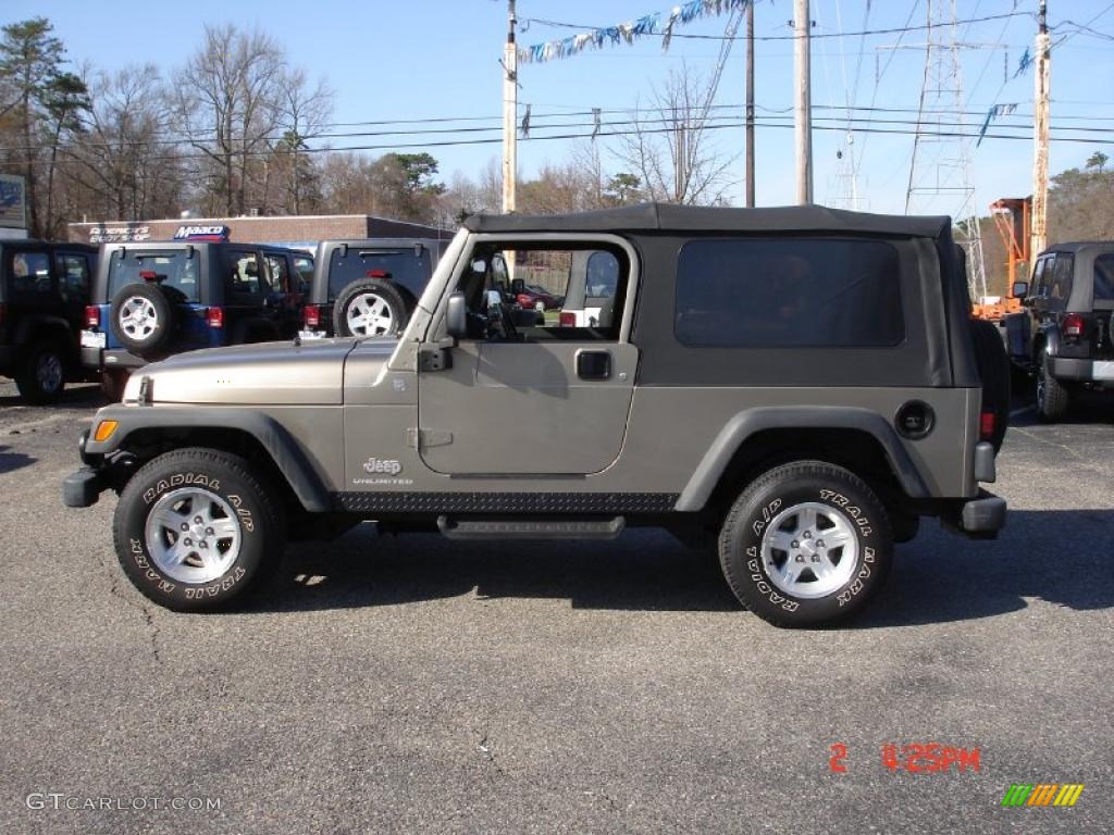 2004 Wrangler Sport 4x4 - Light Khaki Metallic / Dark Slate Gray photo #9
