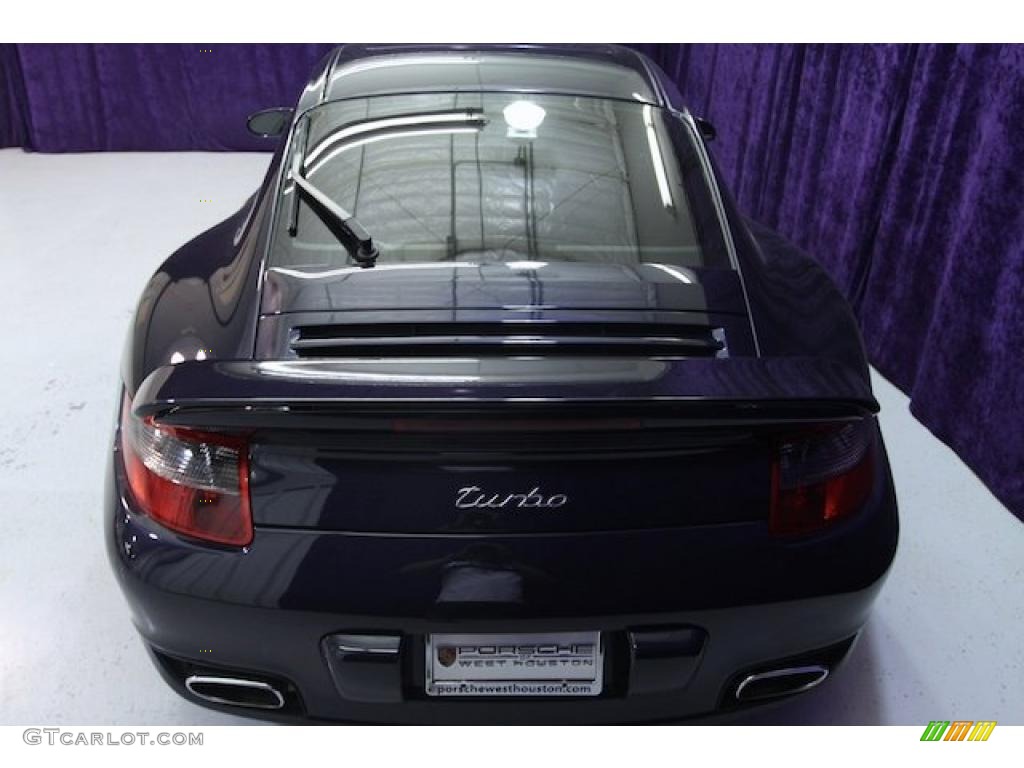 2008 911 Turbo Coupe - Midnight Blue Metallic / Stone Grey photo #12