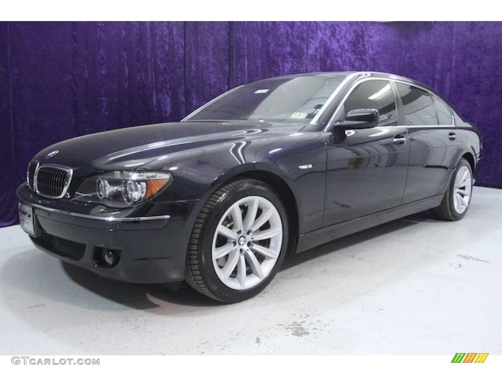 2007 7 Series 750Li Sedan - Monaco Blue Metallic / Cream Beige photo #9