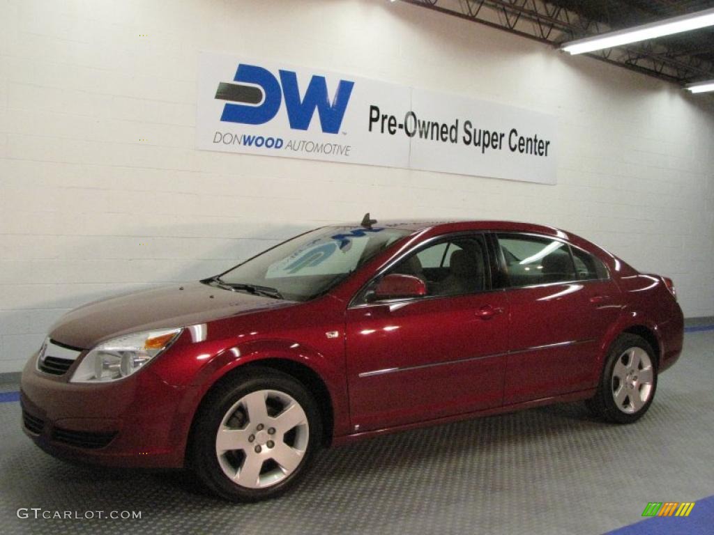 2008 Aura XE - Red Jewel / Gray photo #2