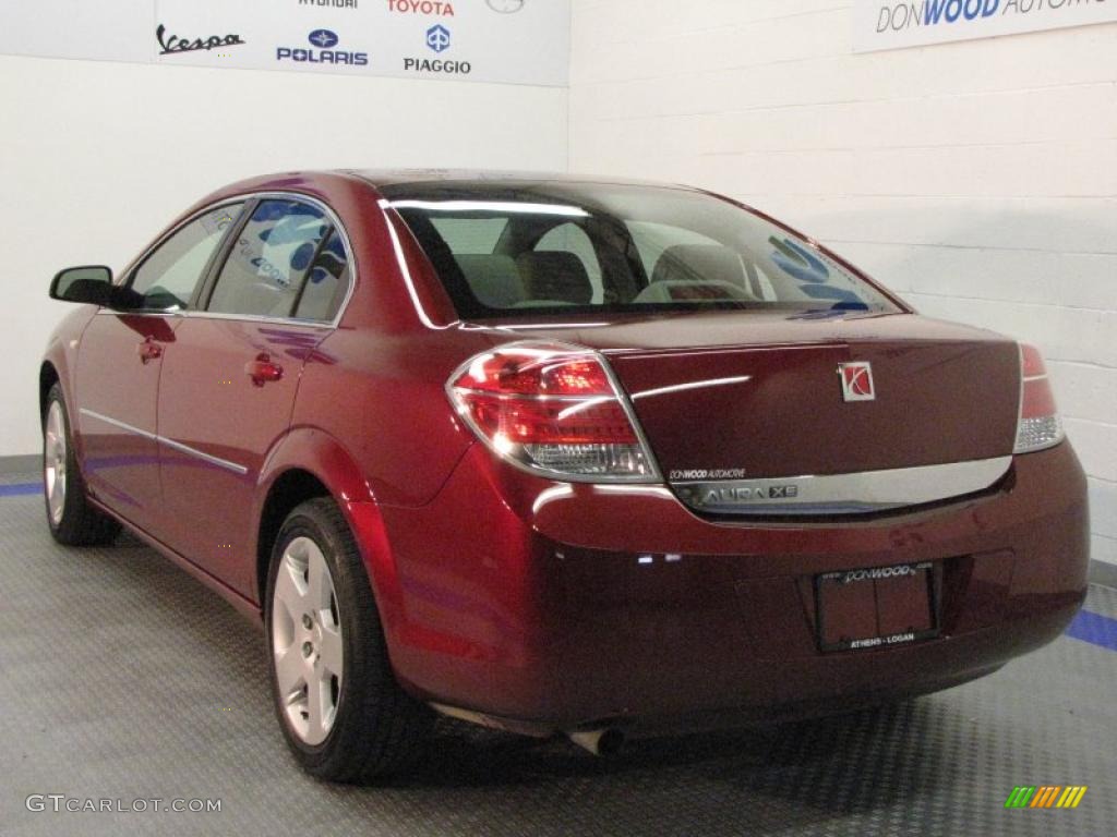 2008 Aura XE - Red Jewel / Gray photo #3