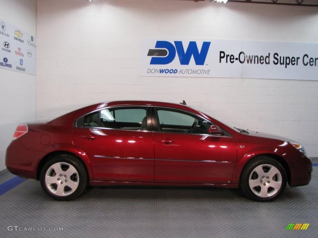 2008 Aura XE - Red Jewel / Gray photo #6