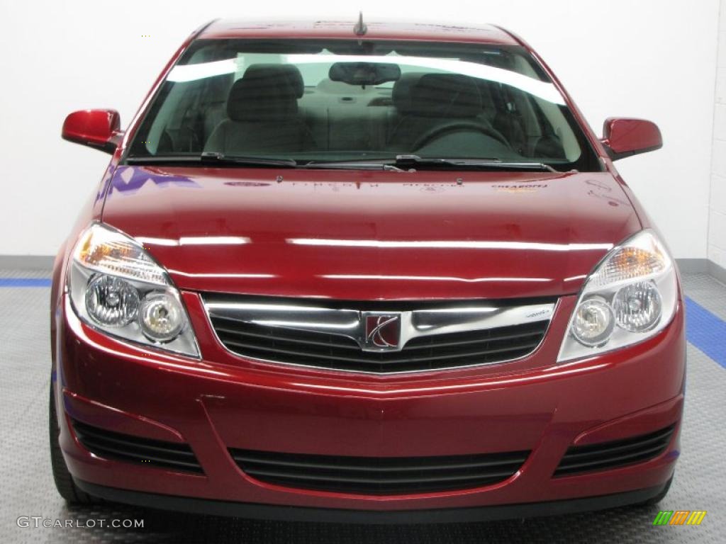 2008 Aura XE - Red Jewel / Gray photo #7