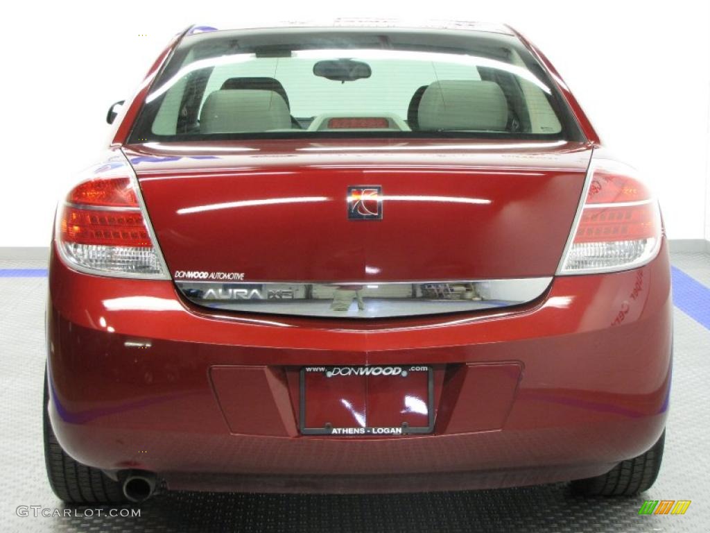 2008 Aura XE - Red Jewel / Gray photo #8