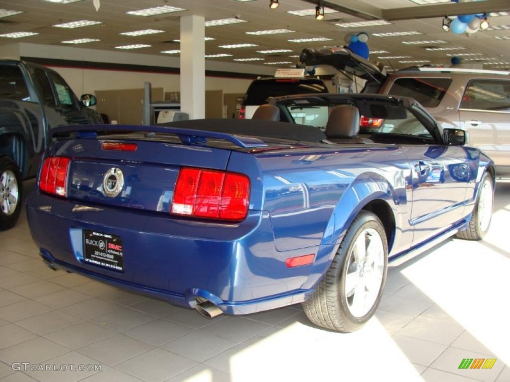2007 Mustang GT Premium Convertible - Vista Blue Metallic / Charcoal photo #4
