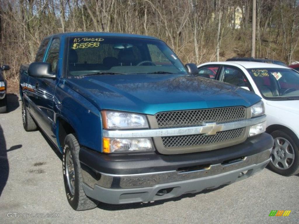 2003 Silverado 1500 LS Extended Cab 4x4 - Arrival Blue Metallic / Dark Charcoal photo #1