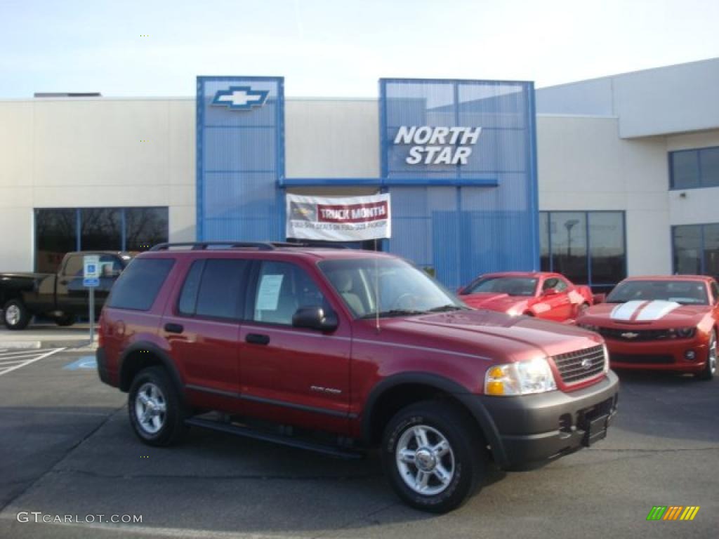 2004 Explorer XLS 4x4 - Redfire Metallic / Graphite photo #1