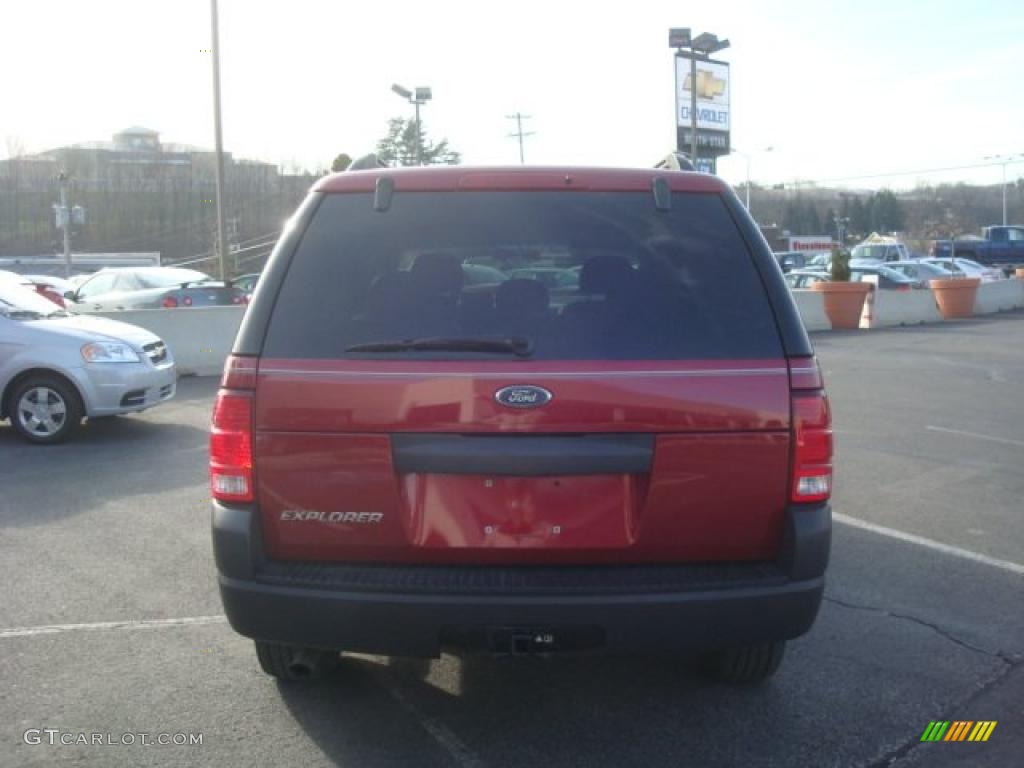 2004 Explorer XLS 4x4 - Redfire Metallic / Graphite photo #4