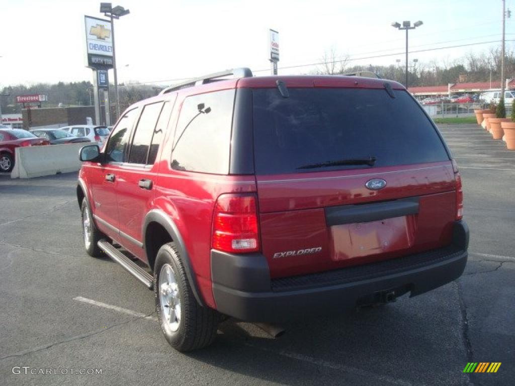 2004 Explorer XLS 4x4 - Redfire Metallic / Graphite photo #5