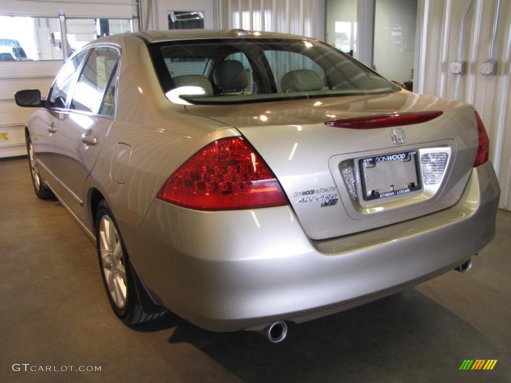 2007 Accord EX-L V6 Sedan - Desert Mist Metallic / Ivory photo #10