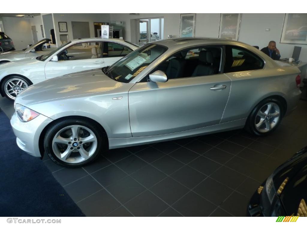 2008 1 Series 128i Coupe - Titanium Silver Metallic / Black photo #9