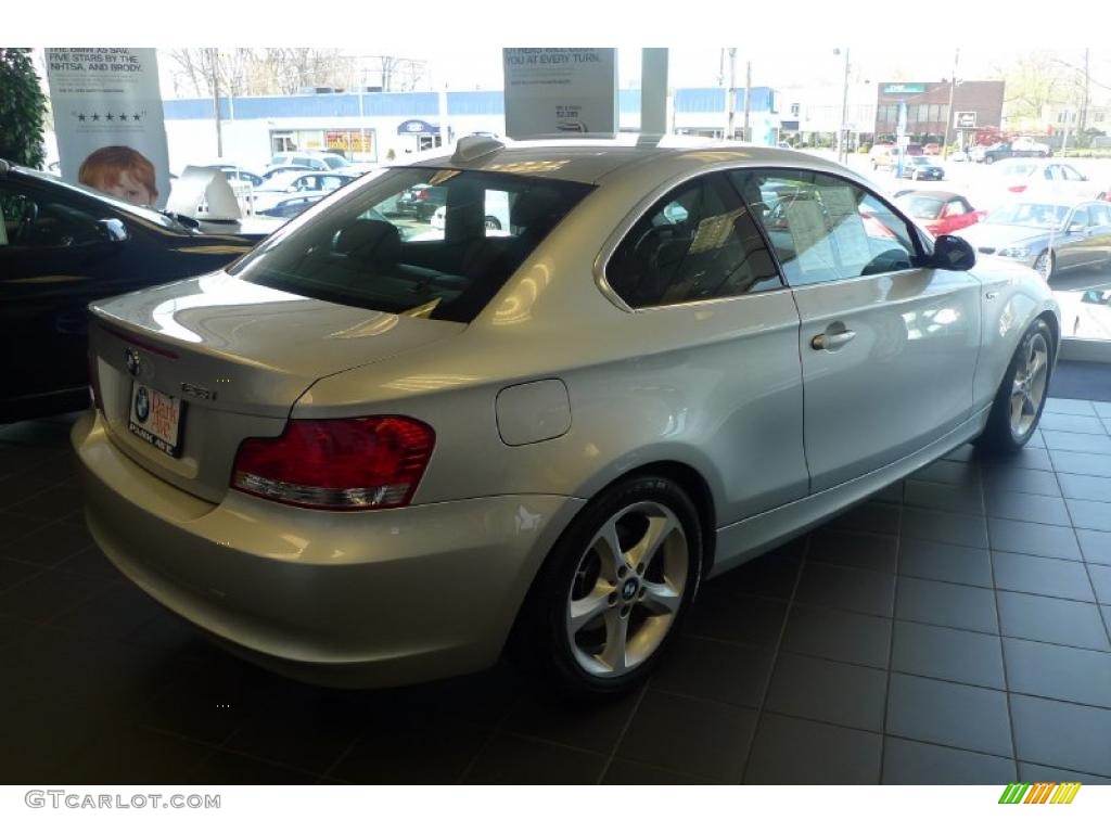 2008 1 Series 128i Coupe - Titanium Silver Metallic / Black photo #14