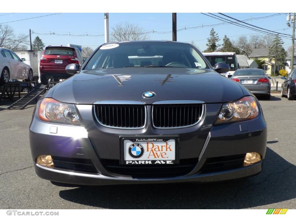 2007 3 Series 328xi Sedan - Sparkling Graphite Metallic / Black photo #4