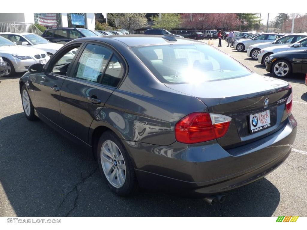2007 3 Series 328xi Sedan - Sparkling Graphite Metallic / Black photo #5