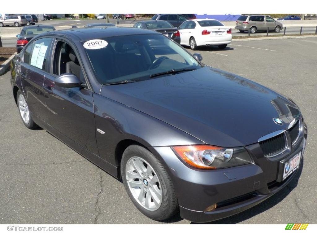 2007 3 Series 328xi Sedan - Sparkling Graphite Metallic / Black photo #13