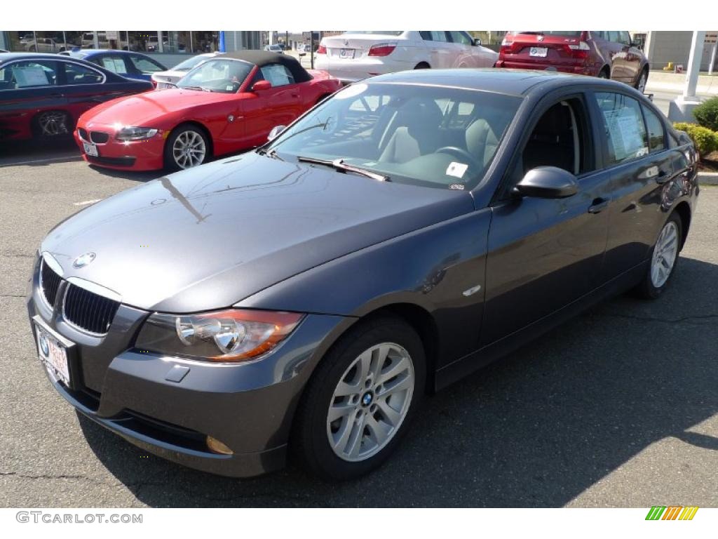 2007 3 Series 328xi Sedan - Sparkling Graphite Metallic / Black photo #14