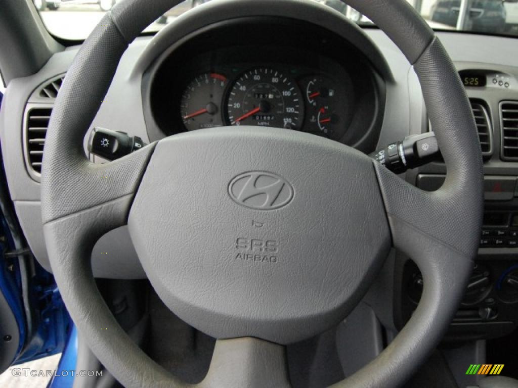 2002 Accent GL Sedan - Coastal Blue / Gray photo #20