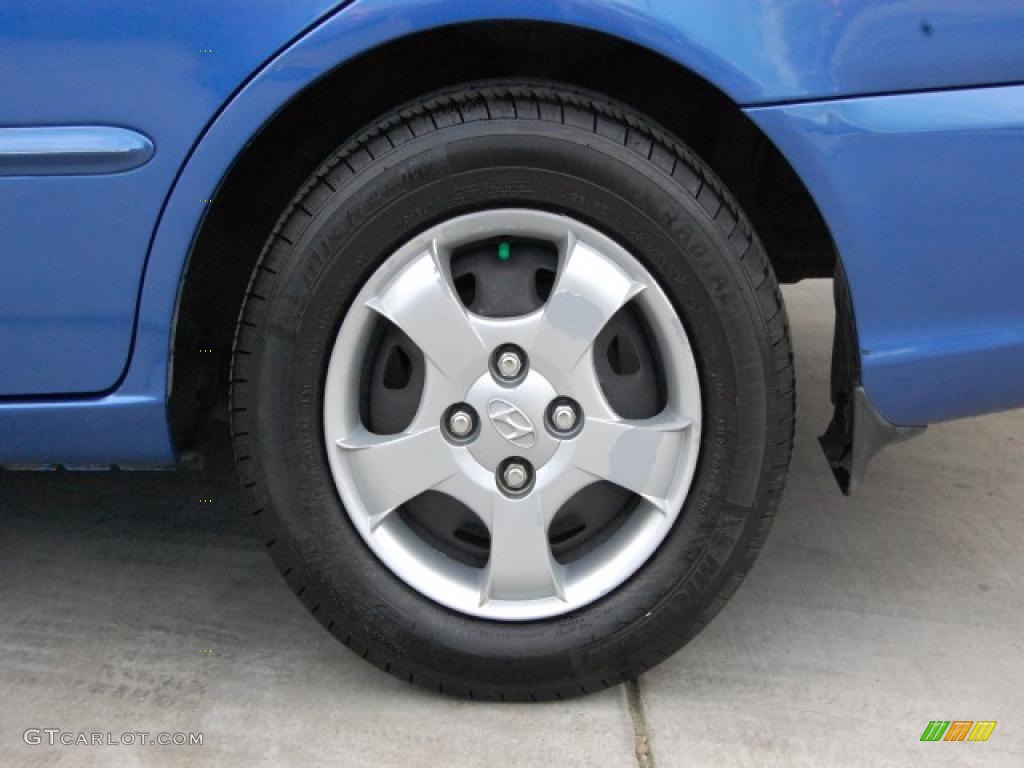 2002 Accent GL Sedan - Coastal Blue / Gray photo #30