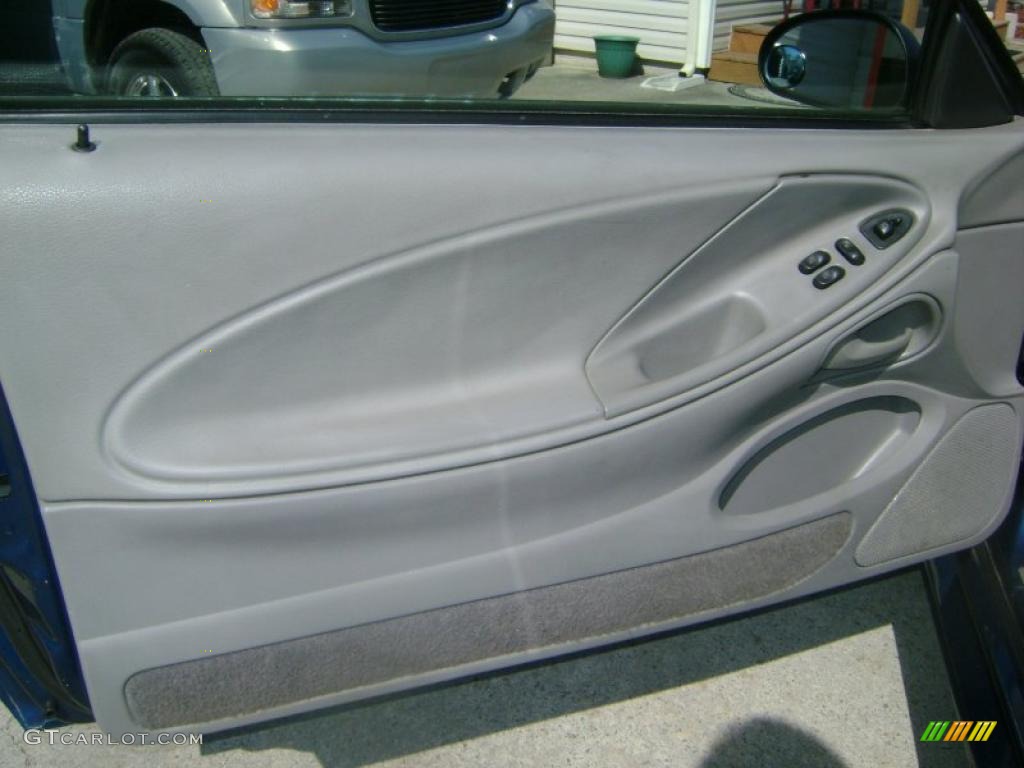 1999 Mustang V6 Coupe - Atlantic Blue Metallic / Light Graphite photo #10