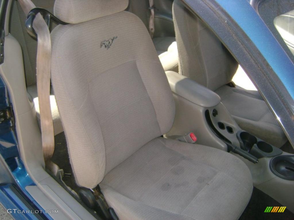1999 Mustang V6 Coupe - Atlantic Blue Metallic / Light Graphite photo #16