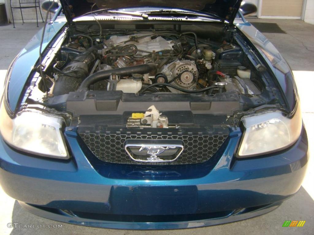 1999 Mustang V6 Coupe - Atlantic Blue Metallic / Light Graphite photo #19