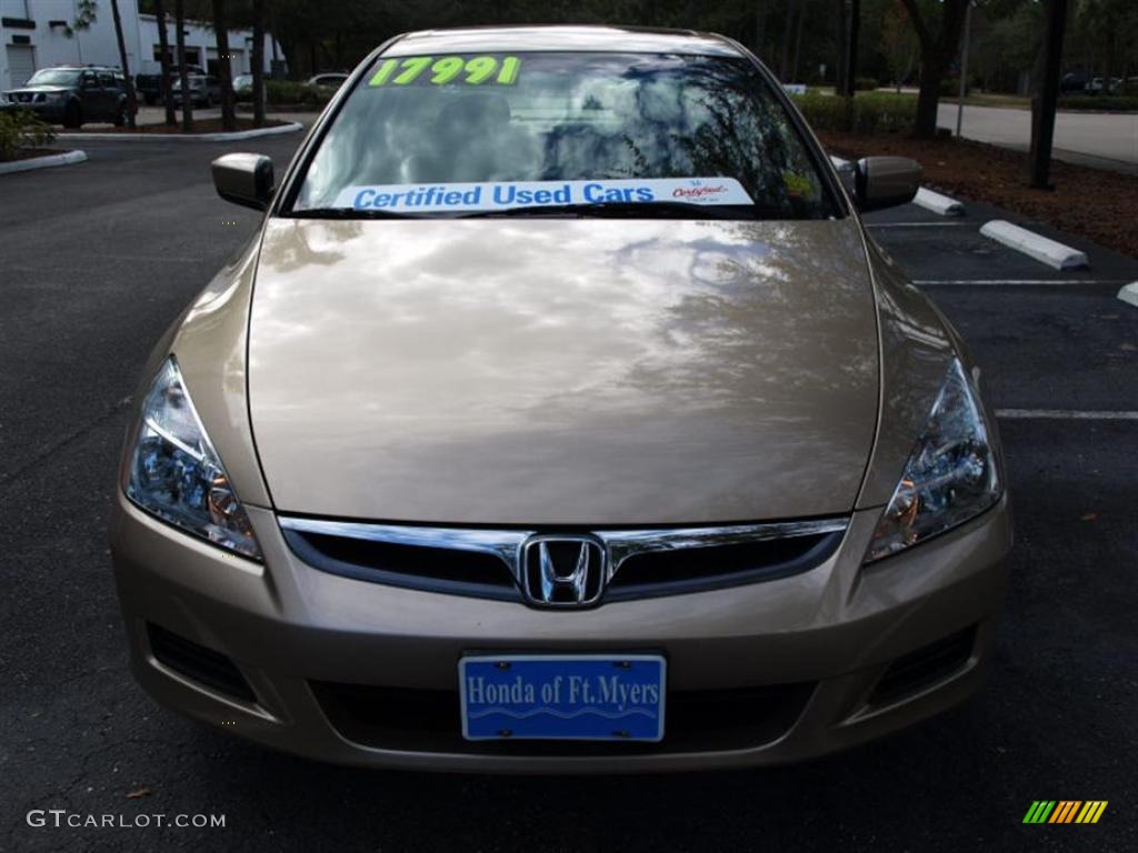 2007 Accord EX-L V6 Sedan - Desert Mist Metallic / Ivory photo #7