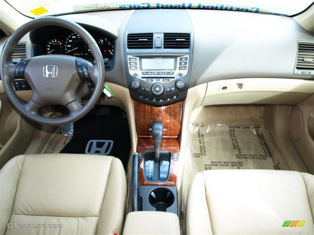 2007 Accord EX-L V6 Sedan - Desert Mist Metallic / Ivory photo #9