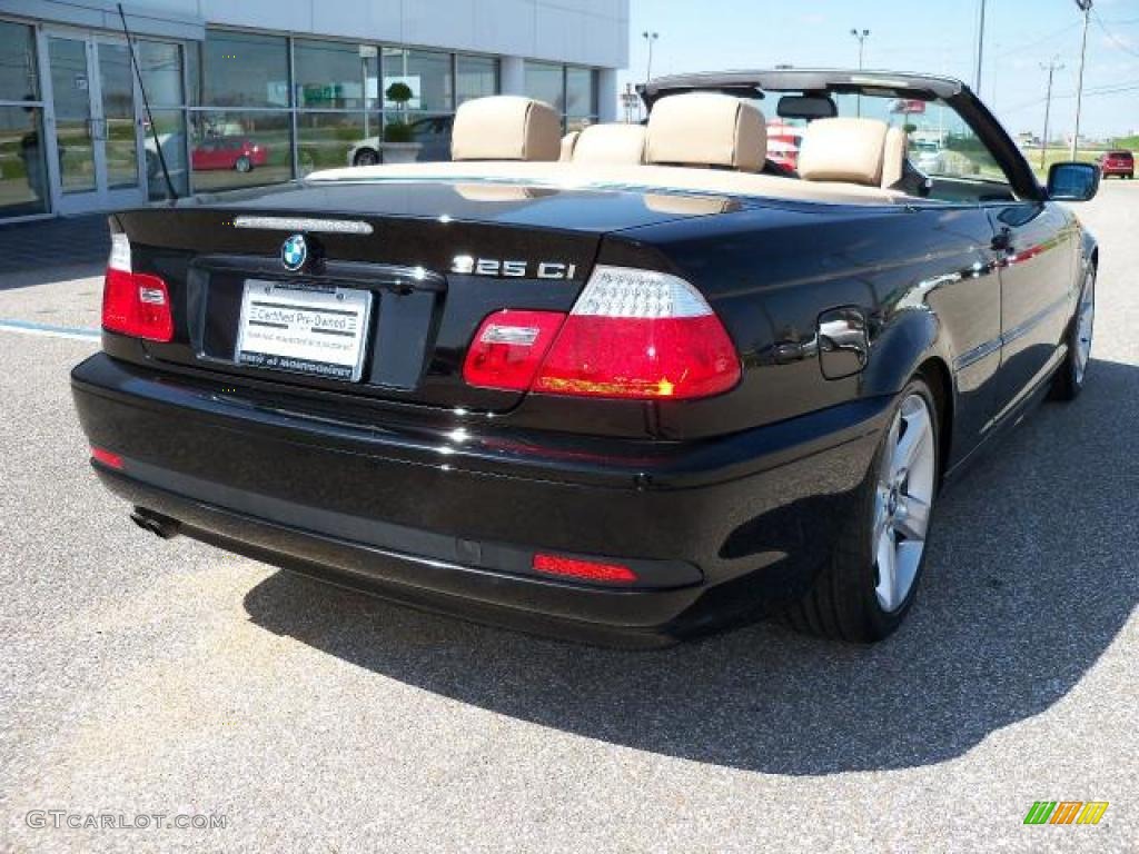 2006 3 Series 325i Convertible - Jet Black / Beige photo #4