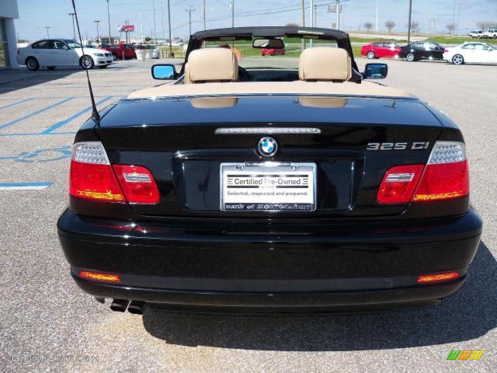 2006 3 Series 325i Convertible - Jet Black / Beige photo #5