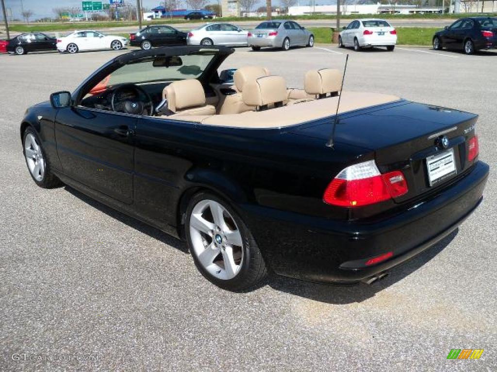 2006 3 Series 325i Convertible - Jet Black / Beige photo #6