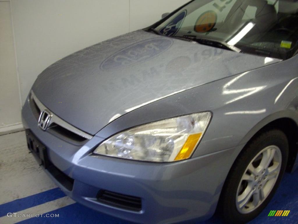 2007 Accord EX-L Sedan - Cool Blue Metallic / Gray photo #3