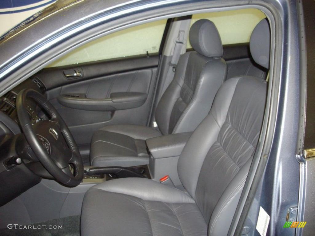 2007 Accord EX-L Sedan - Cool Blue Metallic / Gray photo #12