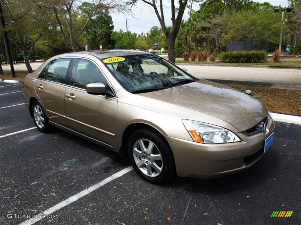 2005 Accord EX-L V6 Sedan - Desert Mist Metallic / Ivory photo #1