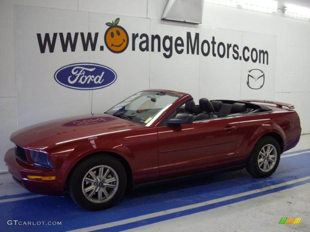 2006 Mustang V6 Premium Convertible - Redfire Metallic / Dark Charcoal photo #1