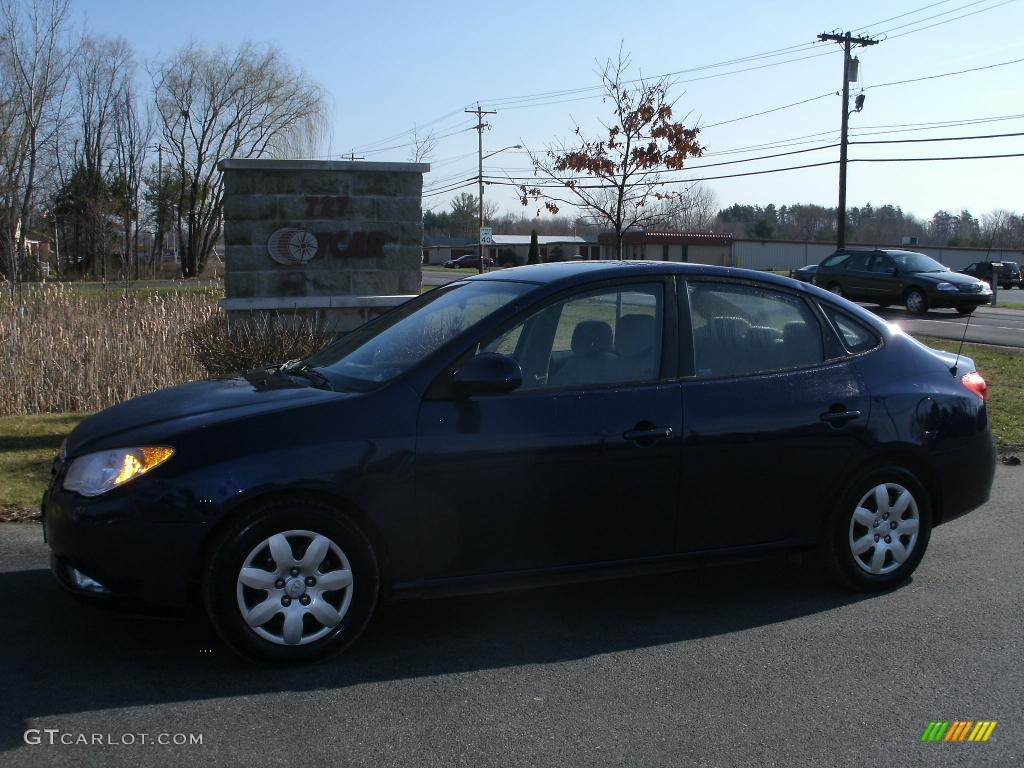 2007 Elantra GLS Sedan - Regatta Blue / Beige photo #1