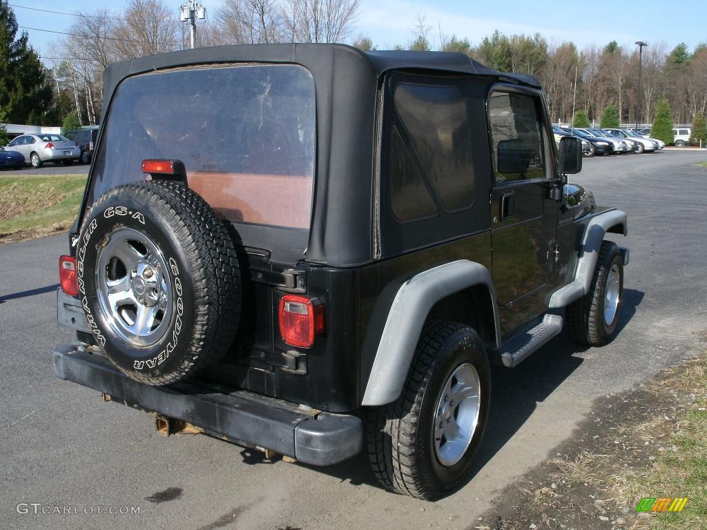 2002 Wrangler X 4x4 - Black / Camel Beige photo #4