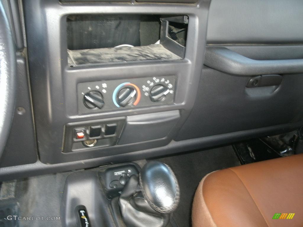 2002 Wrangler X 4x4 - Black / Camel Beige photo #8